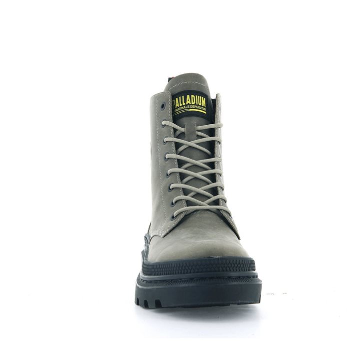 Bottes Palladium Pallatrooper Off-3 Homme Vert Olive | FR XIP978W